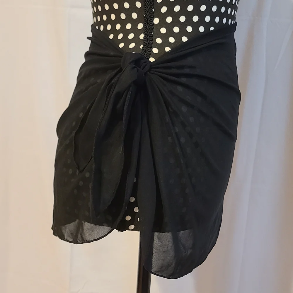 Shade & Shore Black Bathing Suit Wrap / Cover Up - Picture 3 of 6